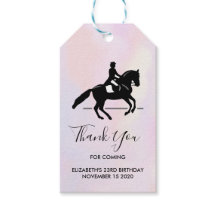 Elegante Dressage Rider em Watercolor Obrigado