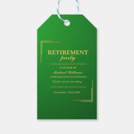 Etiqueta Para Presente Elegante Elegante da Corporação de aposentadoria D