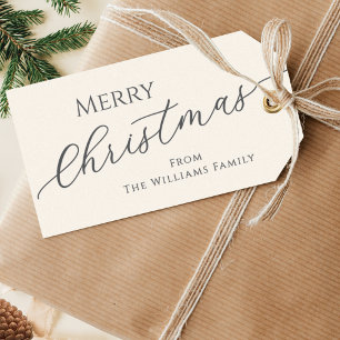 Etiqueta Para Presente Elegante Elegante Moderno e Minimalista no Natal