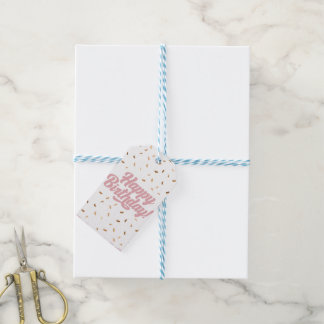 Etiqueta Para Presente 🎁✨Elegante Etiqueta de Presente de Aniversário Fe
