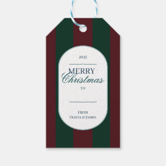 Etiqueta Para Presente Elegante etiqueta de presente de Natal com xadrez
