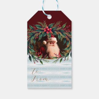 Etiqueta Para Presente Elegante etiqueta de presente do Papai Noel