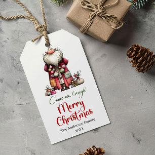 Etiqueta Para Presente Elegante etiqueta de presente do Papai Noel engraç
