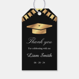 Etiqueta Para Presente Elegante Favor de Agradecimento de Formatura Preto