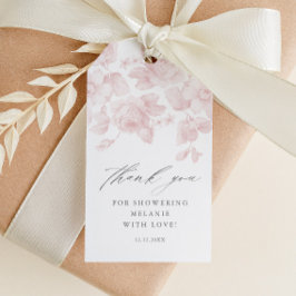 Etiqueta Para Presente Elegante Favor de Chuveiro de Noiva Rosa com Letra