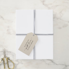 Etiqueta Para Presente Elegante Feito à Mão com Roteiro Personalizado de 