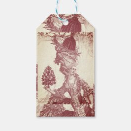 Etiqueta Para Presente elegante francesa Marie Antoinette Joyeux Noel