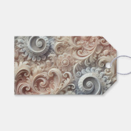 Etiqueta Para Presente Elegante Gradiente Pastel Padrão de Renda Médio Pr