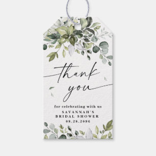 Etiqueta Para Presente Elegante Greenery Rustic Eucalyptus Obrigado A Fav