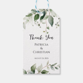 Etiqueta Para Presente Elegante Greenery Wedding
