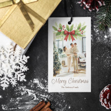 Elegante Holly e Arco Vermelho Natal -