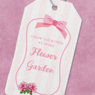 Etiqueta Para Presente Elegante Jardim de Flores de um Arco Floral Cultiv