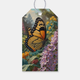 Etiqueta Para Presente Elegante jardim de flores silvestres pastéis com b