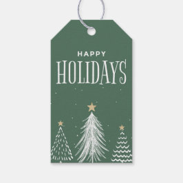 Etiqueta Para Presente Elegante Moderno Verde Empoeirado Feliz Natal