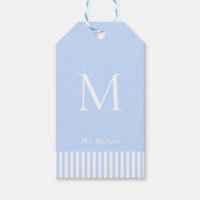 Elegante Monograma Azul e Branco