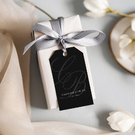 Etiqueta Para Presente Elegante, Monograma, Casamento