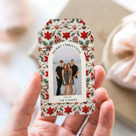 Etiqueta Para Presente Elegante Natal Personalizado Foto