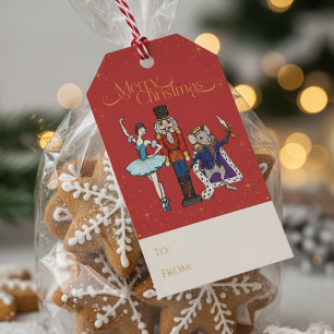 Etiqueta Para Presente Elegante Noz Crackers Feliz Natal Para & De