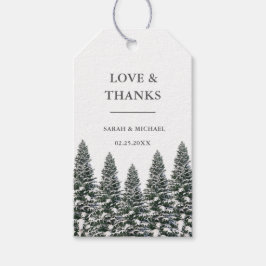 Etiqueta Para Presente Elegante País das Maravilhas de Inverno Flocos de 