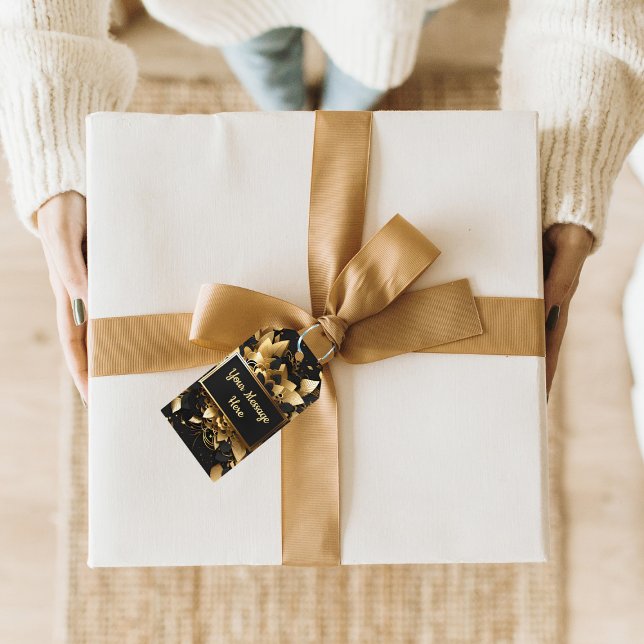 Etiqueta Para Presente Elegante personalizado Dourado (Criador carregado)