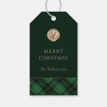 Elegante Plaid Verde Natal Personalizado