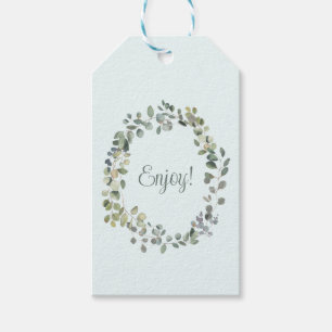 Etiqueta Para Presente Elegante Quic Botânico Eucalyptus Greenerescente O
