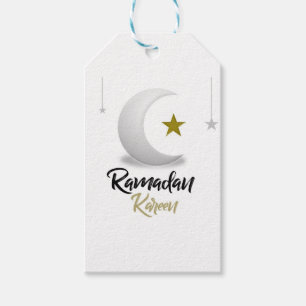 Etiqueta Para Presente Elegante Ramadan Kareem Crescente Design Arte Islâ