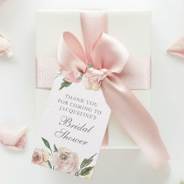 Etiqueta Para Presente Elegante Rosa Floral Chá de Noiva Personalizado