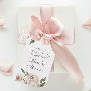 Etiqueta Para Presente Elegante Rosa Floral Chuveiro de Noiva Personaliza