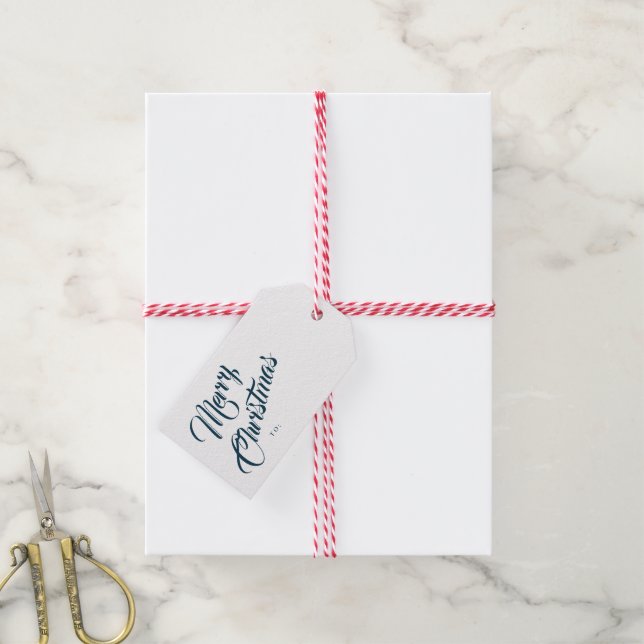 Etiqueta Para Presente Elegante roteiro feliz natal (Com cordão)