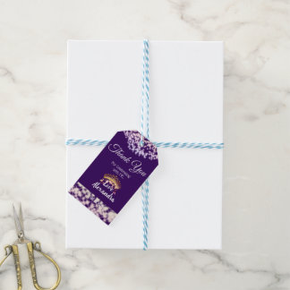 Etiqueta Para Presente Elegante Roxo Rústico Quinceañera Favorito Espanho