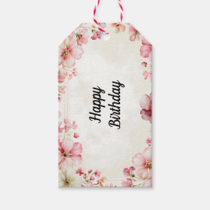 Etiqueta Para Presente Elegante Simples Minimalista Floral Moderno Tendên
