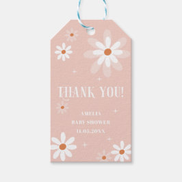 Etiqueta Para Presente Elegante Watercolor Flowers Baby in Bloom Bab