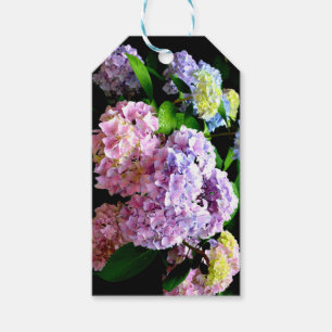 Etiqueta Para Presente Elegantes jardins de hortênsias rosa roxo azul flo