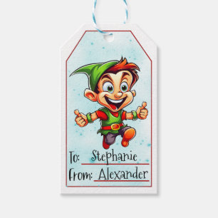 Etiqueta Para Presente Elf de Natal Bonito Personalizar para e de (5)
