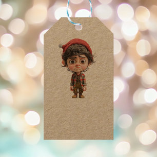 Etiqueta Para Presente Elf Kraft Gift Tags no Natal de Dia Difícil