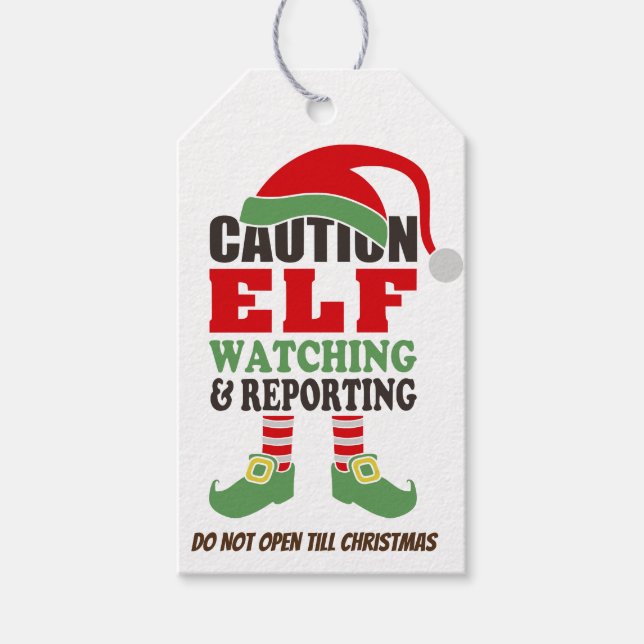 Etiqueta Para Presente "Elf Watching/ Design Natal /Personalizado (Frente)