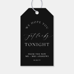 Etiqueta Para Presente Ellesmere Black Tire Sorte Esta Noite Casamento De