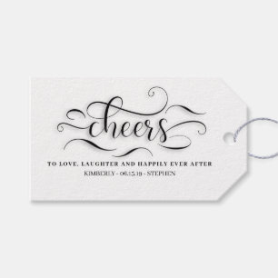 Etiqueta Para Presente Elogios a feliz nunca após Wedding