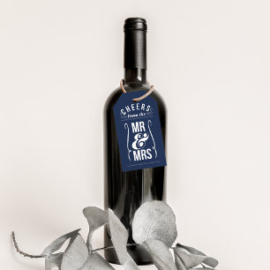 Etiqueta Para Presente Elogios do Sr. & da Sra. Casamento Vinho Licor
