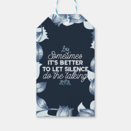Etiqueta Para Presente Eloquent Silence Cote Art para o Decor Sereno