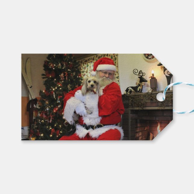 Etiqueta Para Presente Em borracha e papai noel (Frente (horizontal))