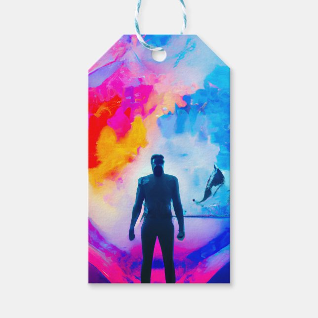 Etiqueta Para Presente Em pé nas cores (Frente)