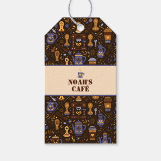 Etiqueta Para Presente Emblema de café folclórico — cacau, caramelo e ard