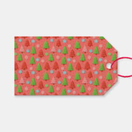 Etiqueta Para Presente Embrulho de Presente de Natal com Falsos Biscoitos