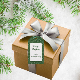 Etiqueta Para Presente Emerald Green Doodle Natal Sleigh Patterno