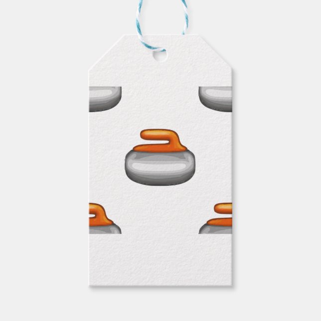 Etiqueta Para Presente Emoji Curling Stone (Frente)
