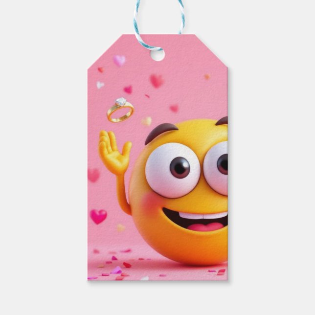 Etiqueta Para Presente Emoji Engajado (Frente)