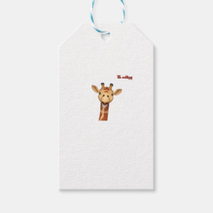 Etiqueta Para Presente emoji feliz face de girafa entusiasmada