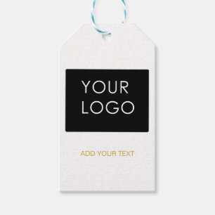Etiqueta Para Presente Empresa personalizável Adicionar logotipo Branco m